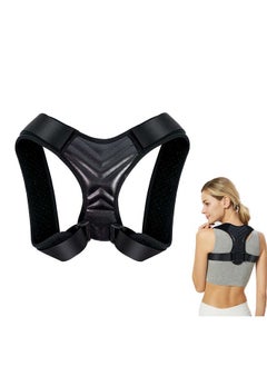 PLUSOX NEW Adjustable Posture Support Corrector Back Brace Belt, Women Men Adjustable Shoulder Brace Back Support Strap Belt L  - Image 1