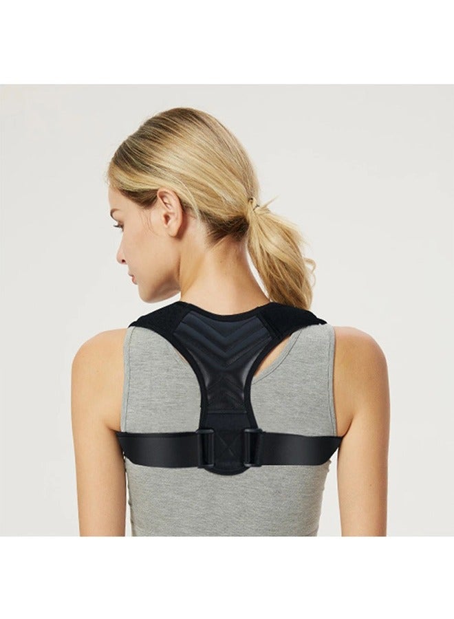 PLUSOX NEW Adjustable Posture Support Corrector Back Brace Belt, Women Men Adjustable Shoulder Brace Back Support Strap Belt L - Image 4