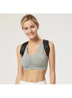 PLUSOX NEW Adjustable Posture Support Corrector Back Brace Belt, Women Men Adjustable Shoulder Brace Back Support Strap Belt L  - Image 3
