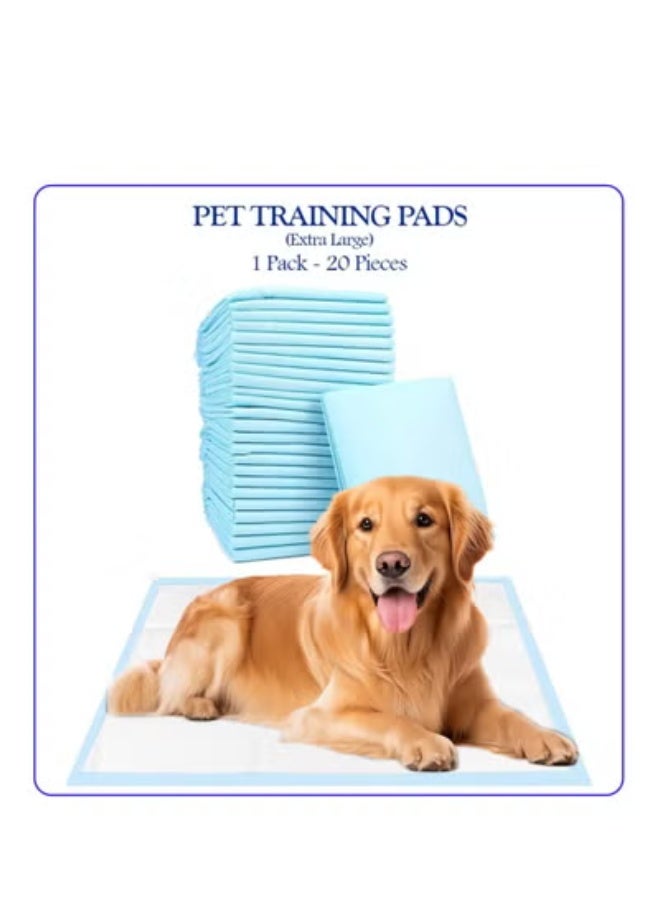 NNC PETS Dog training pads with 5 highly absorbent layers, Disposable absorbent quick drying leak-proof pee pads, disposable training pads for All-sized breeds 60x90 cm XL (20Pcs) Blue - Image 3
