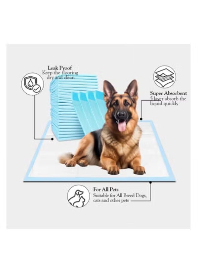 NNC PETS Dog training pads with 5 highly absorbent layers, Disposable absorbent quick drying leak-proof pee pads, disposable training pads for All-sized breeds 60x90 cm XL (20Pcs) Blue - Image 5