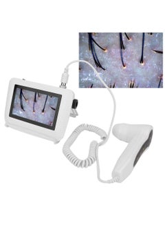 Skin Hair Analyzer 5 Inch LCD Screen Digital Skin Diagnosis Scanner System Hair Analyzer Analysis Scanner Hair Analyser Machine Digital Skin Health Detection for Home Salon Use
