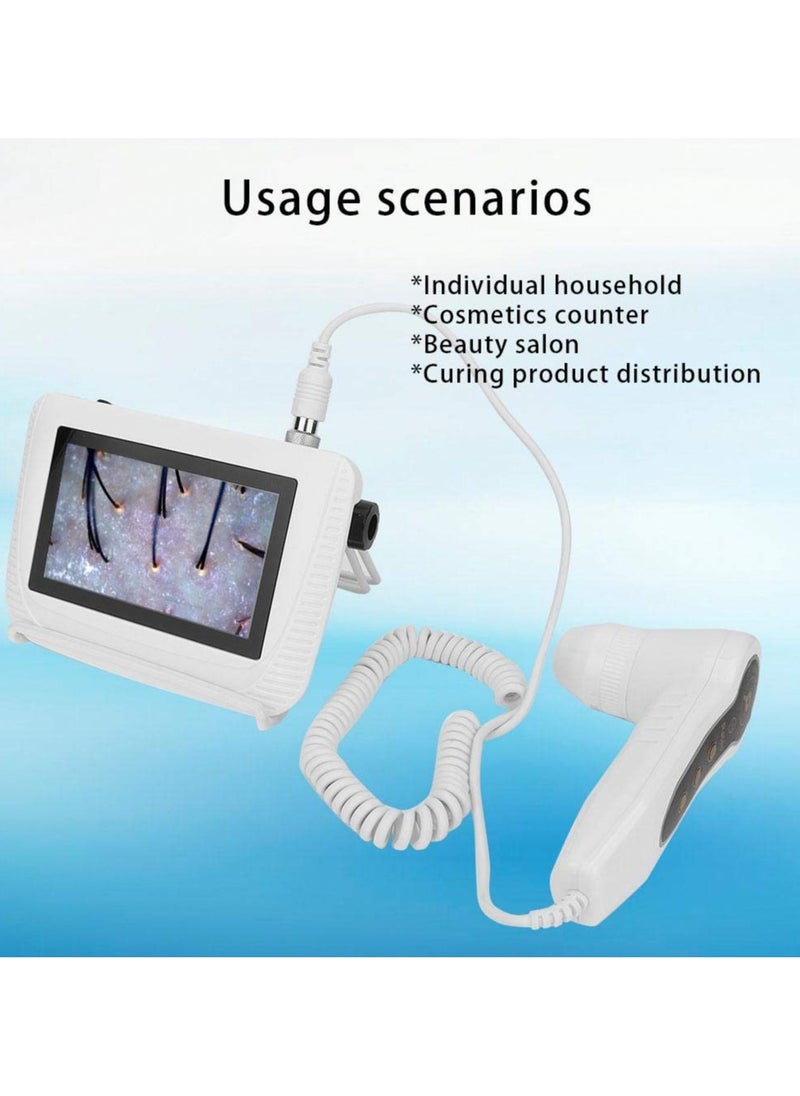 Ru syanl - Skin Hair Analyzer 5 Inch LCD Screen Digital Skin Diagnosis Scanner System Hair Analyzer Analysis Scanner Hair Analyser Machine Digital Skin Health Detection for Home Salon Use - Image 1