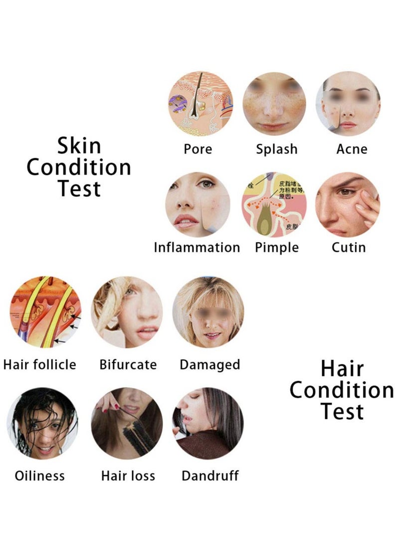 Ru syanl - Skin Hair Analyzer 5 Inch LCD Screen Digital Skin Diagnosis Scanner System Hair Analyzer Analysis Scanner Hair Analyser Machine Digital Skin Health Detection for Home Salon Use - Image 1