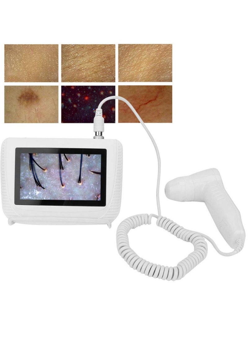 Ru syanl - Skin Hair Analyzer 5 Inch LCD Screen Digital Skin Diagnosis Scanner System Hair Analyzer Analysis Scanner Hair Analyser Machine Digital Skin Health Detection for Home Salon Use - Image 1