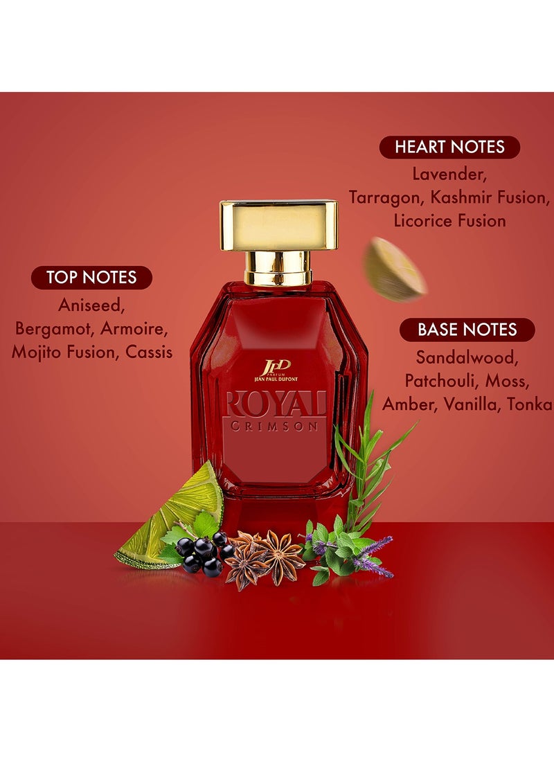 Jean Paul Dupont Royal Crimson Eau de Toilette For Men 100ml  - Image 3
