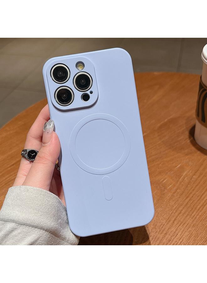 زبون جراب لهاتف iPhone 12 Pro بلون سادة من السيليكون السائل MagSafe جراب هاتف مغناطيسي - Image 1