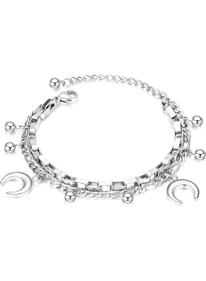Lee Cooper Women's Stainless Steel Silver Plating Bracelet - LC.B.01032.330, 64 * 2mm, No Gemstone