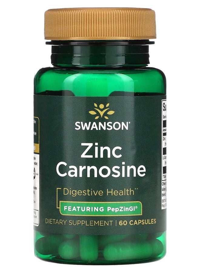 SWANSON زنك كارنوستين 60 كبسولة