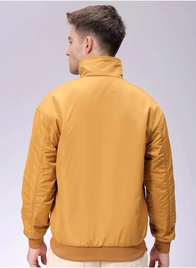 The Indian Garage Co Men Slim Fit Solid Puffer Jackets