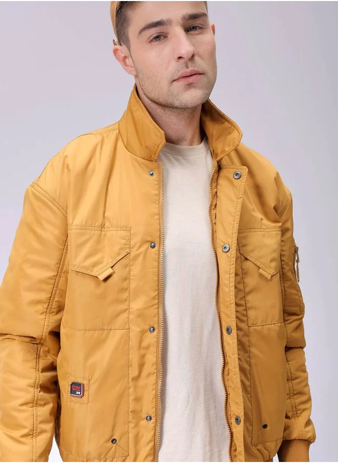 The Indian Garage Co Men Slim Fit Solid Puffer Jackets