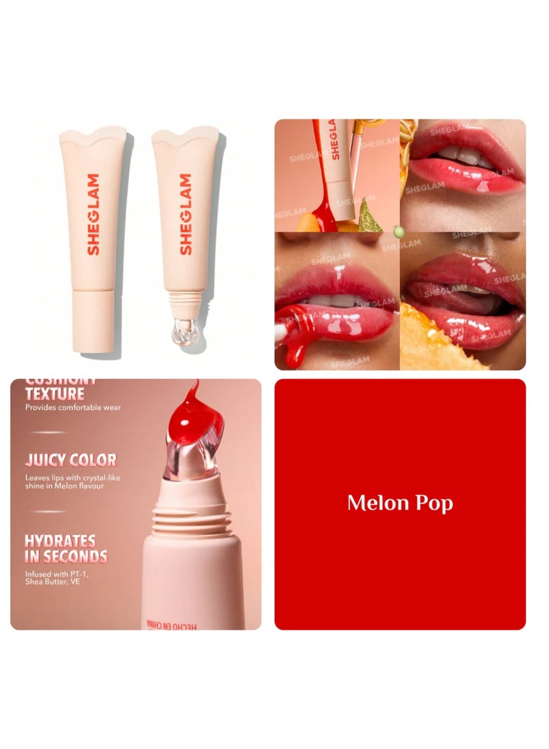 SHEGLAM COSMETICS مرطب شفاه كريستال جليز من شيجلام - ميلون بوب، 10 مل - Image 2