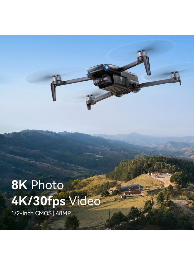 RUKO U11MINI 4K, Drones with Camera for Adults 4K Video 8K Photo, Under 249g, 3-Axis Gimbal EIS, 20000ft FPV Transmission, AI Takeoff/Landing, Auto Return, GPS with Beeper, Beginner (96-Min Flight) - Image 2
