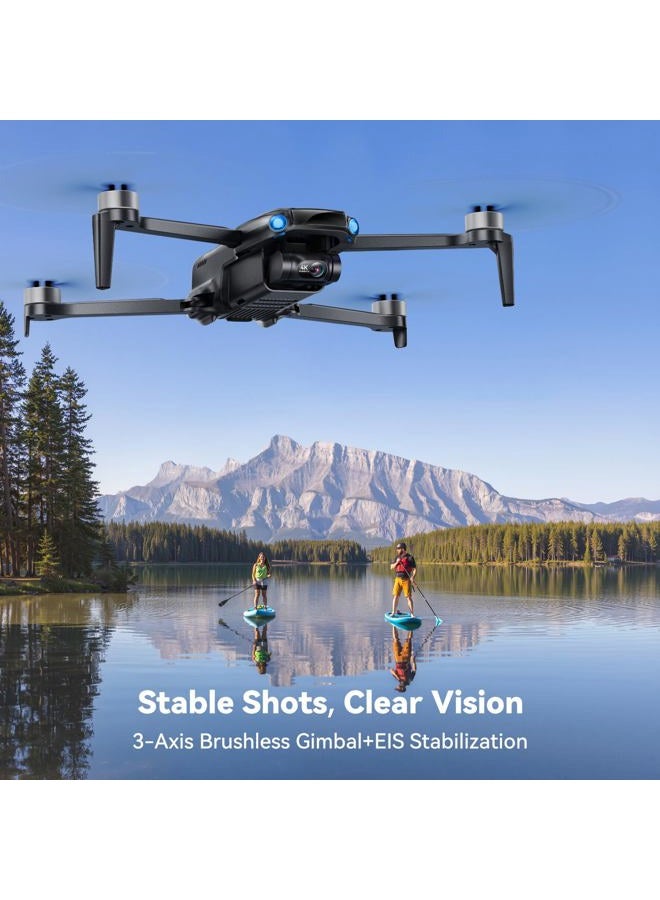 RUKO U11MINI 4K, Drones with Camera for Adults 4K Video 8K Photo, Under 249g, 3-Axis Gimbal EIS, 20000ft FPV Transmission, AI Takeoff/Landing, Auto Return, GPS with Beeper, Beginner (96-Min Flight) - Image 4