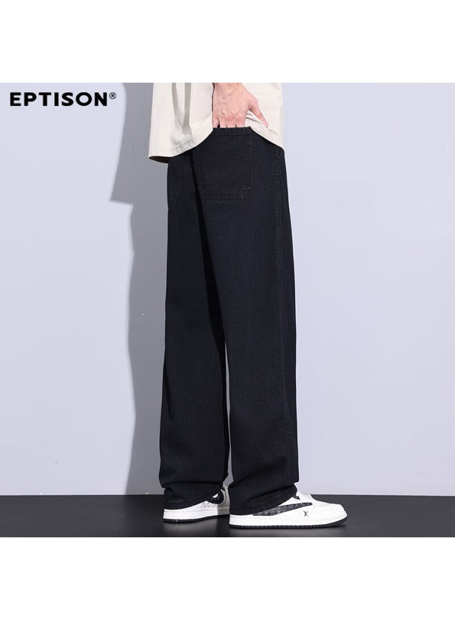 EPTISON Yipintiancheng High Street Wide-leg Jeans Men Autumn New Loose Straight-leg Pants Elastic Waist Drawstring Trousers Men - Image 5