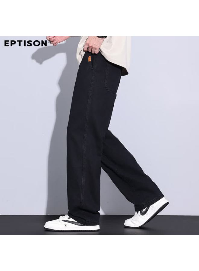 EPTISON Yipintiancheng High Street Wide-leg Jeans Men Autumn New Loose Straight-leg Pants Elastic Waist Drawstring Trousers Men - Image 4