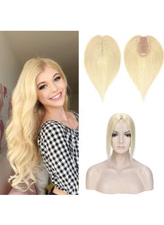 SEGO SEGO Human Hair Toppers for Women No BangsWith Thinning Hair 100 Real Human Hair Top Wiglets Hairpieces 150 Density Silk Base Clip in Hair Topper for Hair Loss Cover Gray Hair 3 Clips 