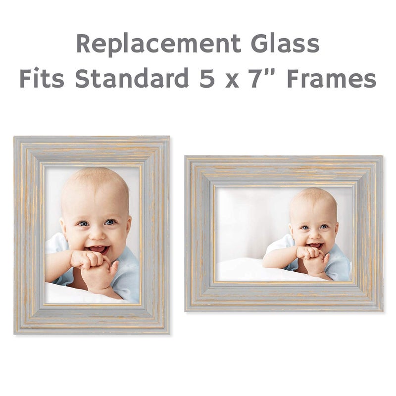 MIFFLIN-USA Picture Frame Glass Replacement Sheets (5x7 inch  Crystal Clear  3 Pack) 5 by 7 High-Definition Photo Frame Glass Sheet  5 x 7 Real Glass Cover - Image 4