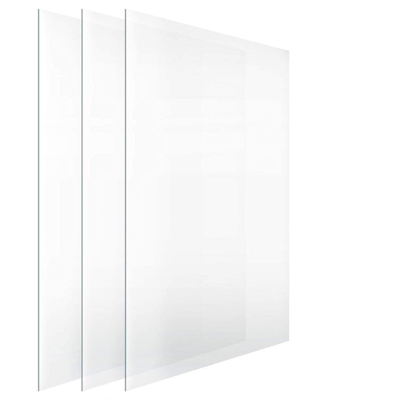 MIFFLIN-USA Picture Frame Glass Replacement Sheets (5x7 inch  Crystal Clear  3 Pack) 5 by 7 High-Definition Photo Frame Glass Sheet  5 x 7 Real Glass Cover - Image 1