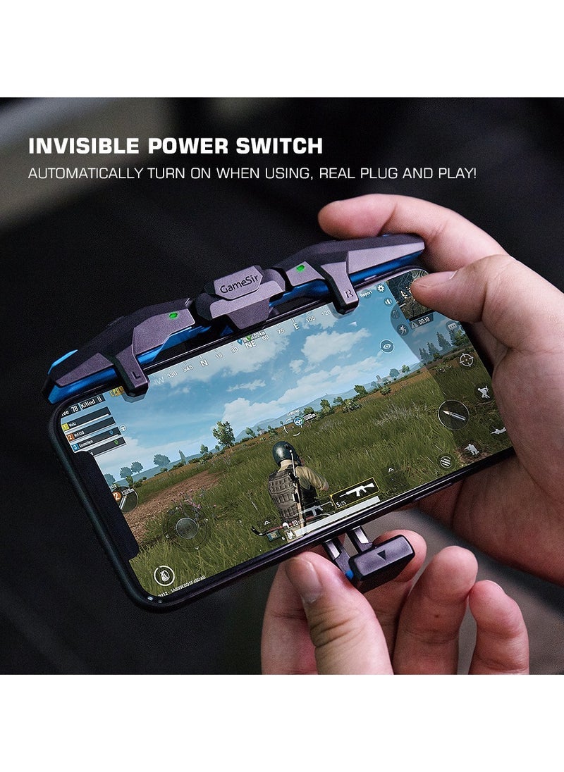 Classic Mobile Gaming Controller GameSir F4 Falcon – Wireless Connectivity for iOS & Android, 4 Turbo Modes, No Bluetooth/App Needed, Ultra-Responsive Triggers, Compact & Foldable, Plug & Play Gamepad for PUBG, Free Fire, COD Mobile – Portable & Stylish