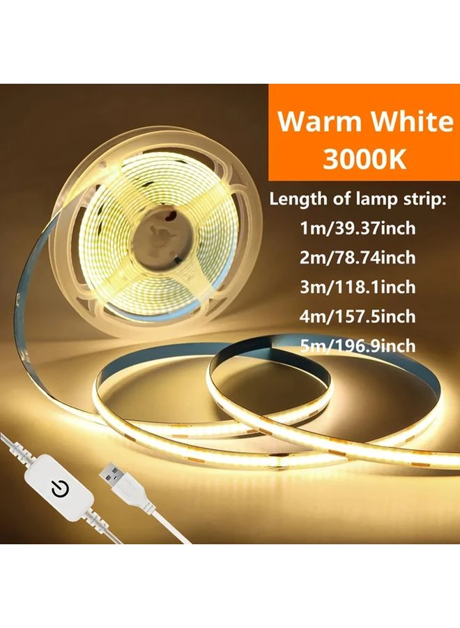11.81 Inch COB LED Strip Light Bright White 6500K USB 5V Touch Switch Dimmable - Image 4