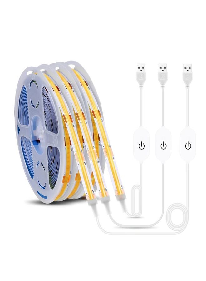 11.81 Inch COB LED Strip Light Bright White 6500K USB 5V Touch Switch Dimmable - Image 3
