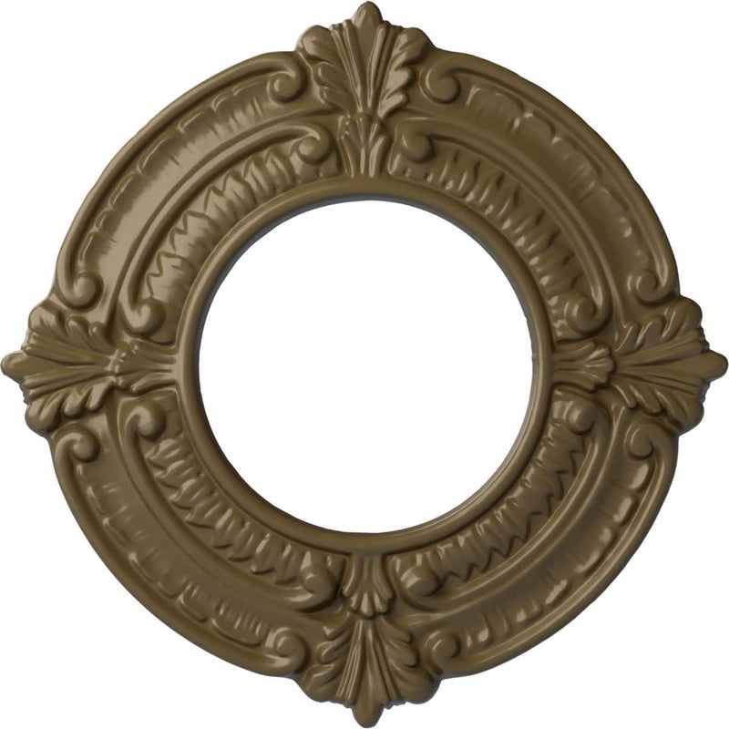 Ekena Millwork CM09BNMMF 9" x 4-1/8" x 5/8" Benson Ceiling Medallion, Mississippi Mud - Image 1
