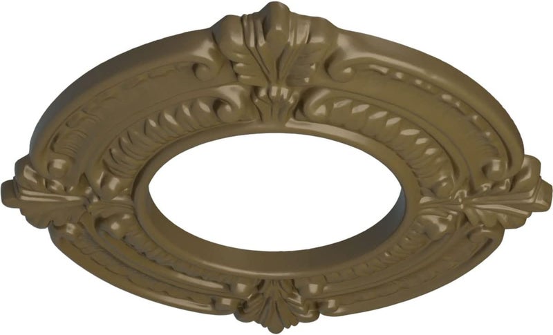 Ekena Millwork CM09BNMMF 9" x 4-1/8" x 5/8" Benson Ceiling Medallion, Mississippi Mud - Image 2