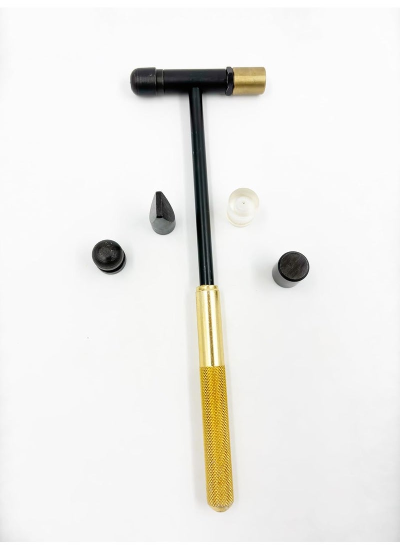 Generic SAMENX Tools Brass MiniPortable 6in1 Hammer Set for ChasingFlattening Soft Metals  - Image 1