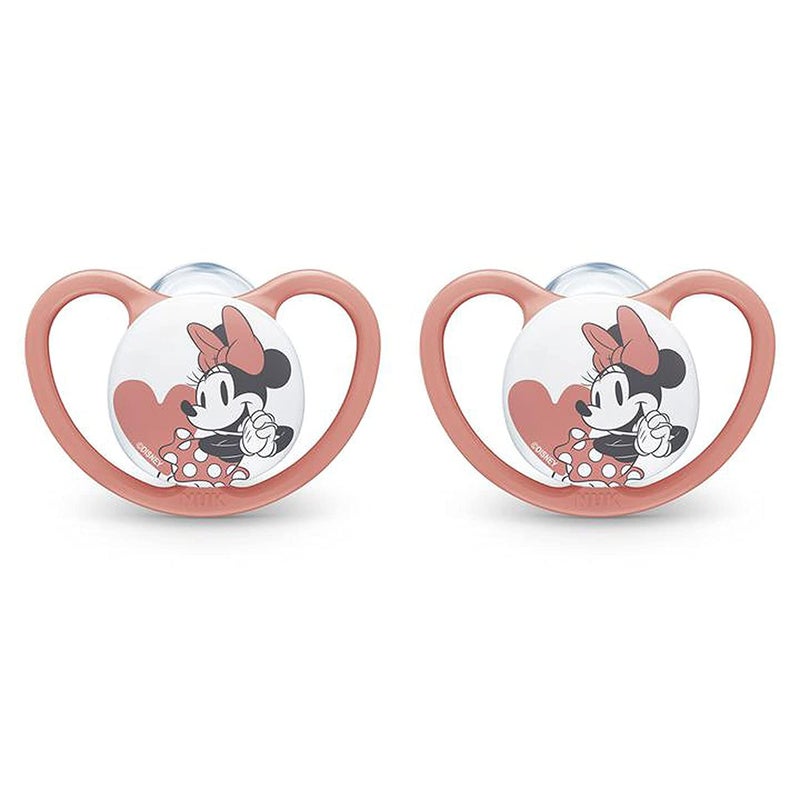 NUK Space Orthodontic Pacifiers Minnie 06 Months - Image 1