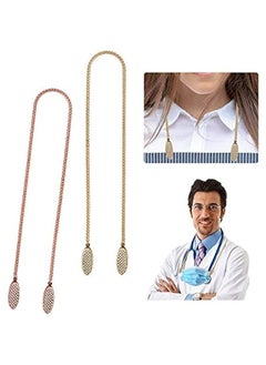 Generic 6-Piece Napkin Clips Set with Flexible Chains and Lanyard Clip for Dental, Kids, Adult, and Elderly - Silver, Gold, Rose Gold Colors  - Image 5