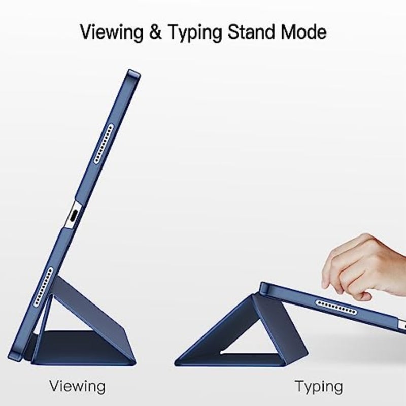 حافظة JETech لجهاز iPad Pro مقاس 12.9 بوصة الجيل السادس/الخامس، موديل 2022/2021، غطاء خلفي صلب رفيع مع غطاء ذكي مع تنبيه/غفو تلقائي (كحلي) - Image 5