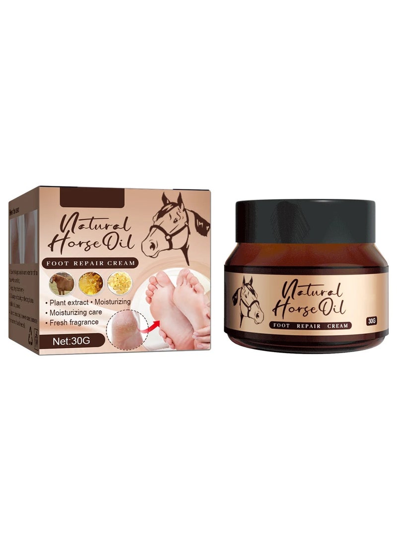 EELHOE Natural Horse Oil Foot Repair Cream, Horse Oil Hand Foot Cream, Anti Crack Foot Cream, Foot Cream for Dry Cracked Heels, Foot Cream Anti-cracking Moisturizing Foot and Hand Cream (1pcs) - Image 1