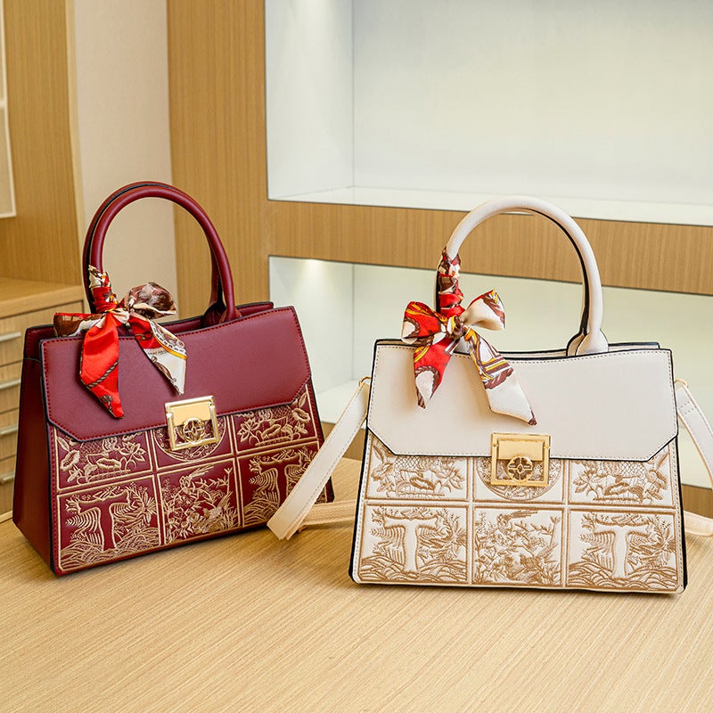 National Style Embroidered Birthday Gift Handbag High-End Wedding Tote Bag Casual Design Women'S Bag - Image 2