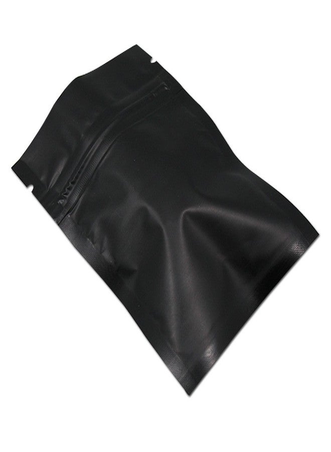 PABCK 100 Pcs Black Mylar Bag Foil Resealable Bags 2.76x3.94 inch Zipper Seal Food Storage Bag Flat Candy Spice Seeds Envelopes Packets Reusable Aluminum Packaging Pouch - Image 2