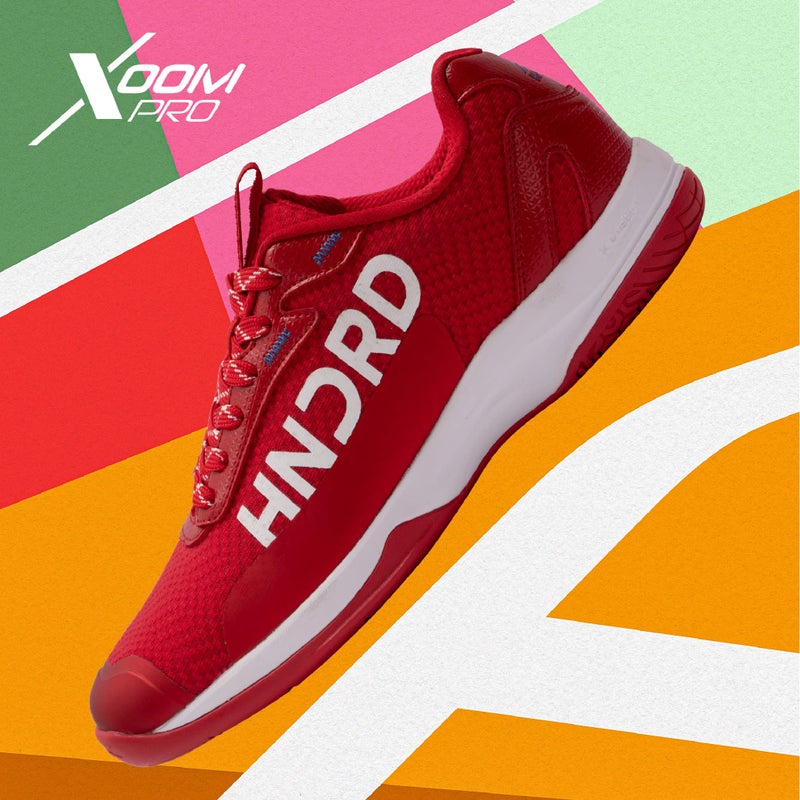 HUNDRED Hundred XOOM Pro Non-Marking Cushion Badminton Shoe Red/White, 45 EU - Image 2