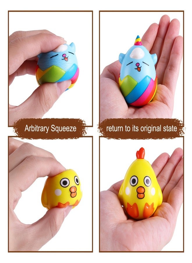 JDSTY 12Pack Easter Eggs with Slow Easter Rising Squishies Toys,Easter Egg Fillers Bunny Chick Stress Balls for Easter Egg Hunt,Easter Basket Stuffers,Easter Party Favors - Image 3