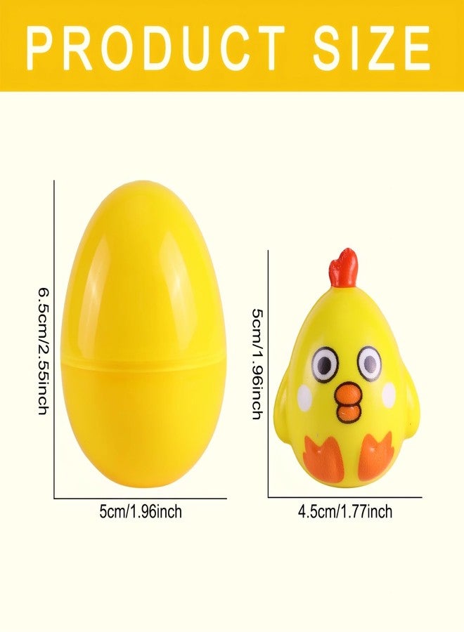 JDSTY 12Pack Easter Eggs with Slow Easter Rising Squishies Toys,Easter Egg Fillers Bunny Chick Stress Balls for Easter Egg Hunt,Easter Basket Stuffers,Easter Party Favors - Image 2
