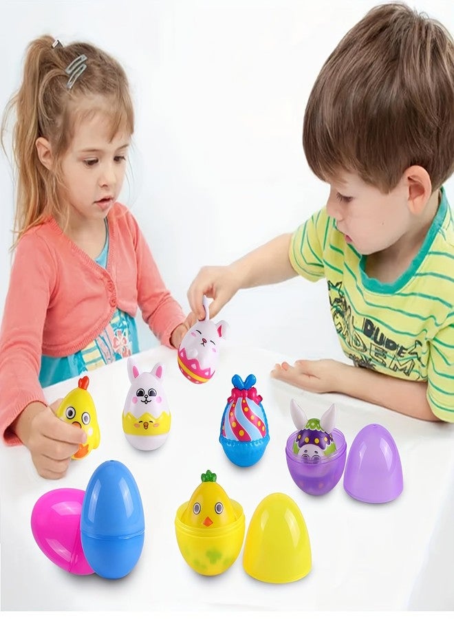 JDSTY 12Pack Easter Eggs with Slow Easter Rising Squishies Toys,Easter Egg Fillers Bunny Chick Stress Balls for Easter Egg Hunt,Easter Basket Stuffers,Easter Party Favors - Image 4