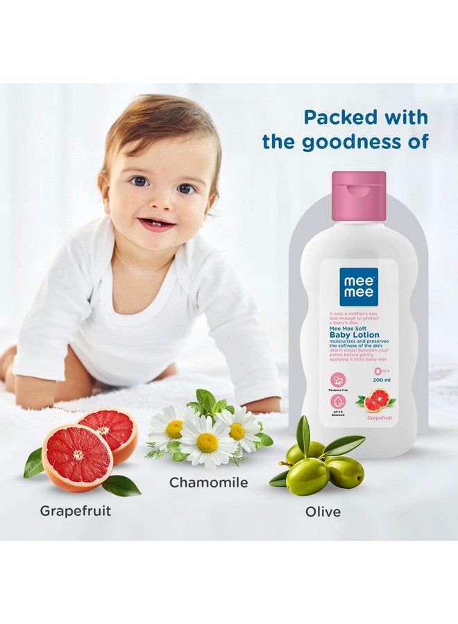 mee mee Chamomile And Fruit Extracts Baby Lotion (200Ml) | Nourishing Care For Gentle Baby Skin | Enriched With Chamomile And Fruit Extracts | Ph Balanced | Ideal For All Skin Types - Image 3