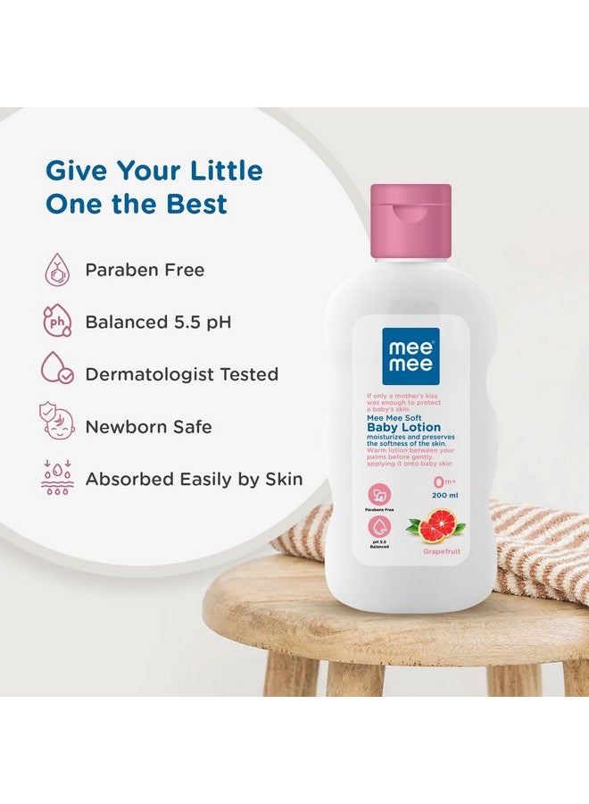 mee mee Chamomile And Fruit Extracts Baby Lotion (200Ml) | Nourishing Care For Gentle Baby Skin | Enriched With Chamomile And Fruit Extracts | Ph Balanced | Ideal For All Skin Types - Image 2