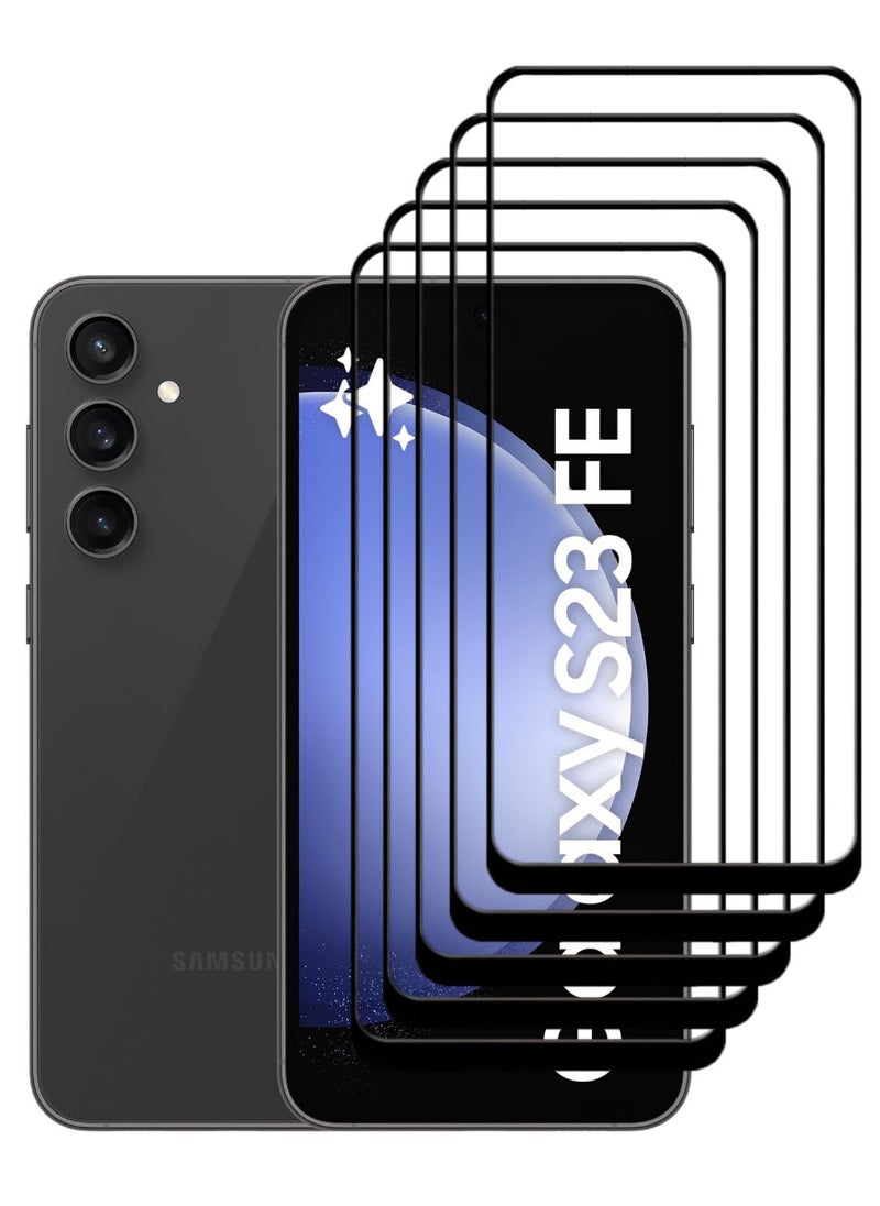ACLIX 5 Pieces Antistatic ESD Dustproof Premium Quality High Definition Tempered Glass Screen Protector Designed For Samsung Galaxy S23 FE - Image 1