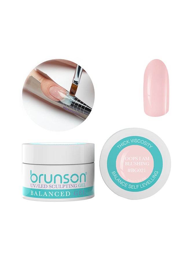 brunson Sculpting Camouflage Uv Builder Gel Balanced Level Gel Uv Sculpting Nail Gel System Oops Im Blushing Bg021 - 30Ml