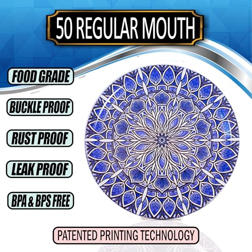 Supa Ant Thickest Canning Lids Regular Mouth (50 Pcs.) Food Grade Tin Can Lids for Canned Food - Buckle Proof & Rust Proof Lid for Canning Kit for Regular Mouth Mason Jars (Blue) Canning Supplies - Image 3