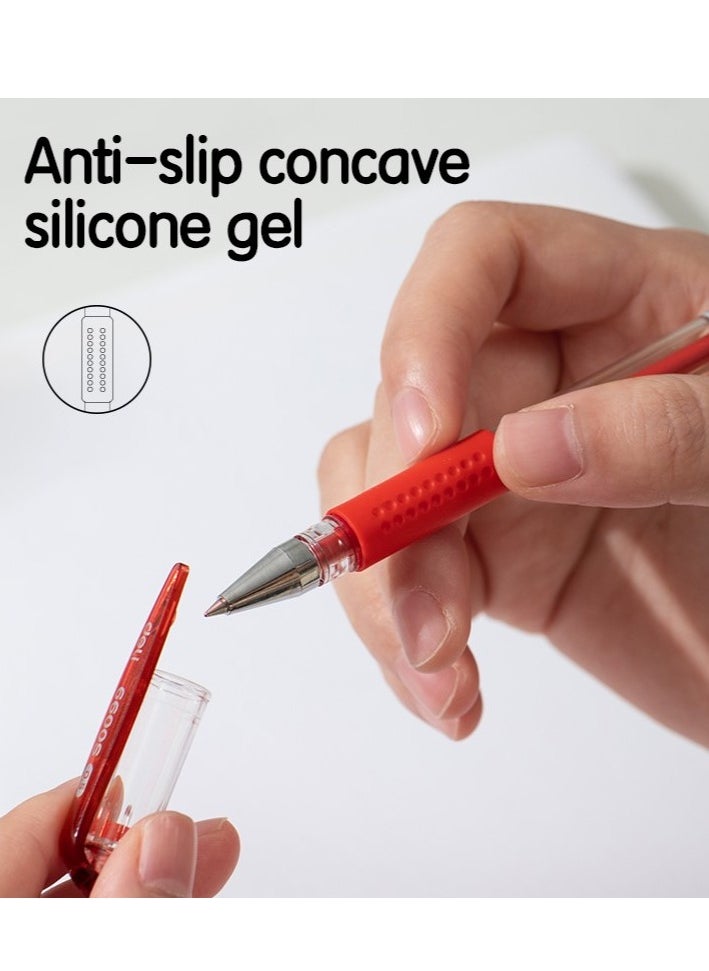 Deli - 12-Piece Daily Gel Pen 0.5mm Tip Red Ink - Image 1