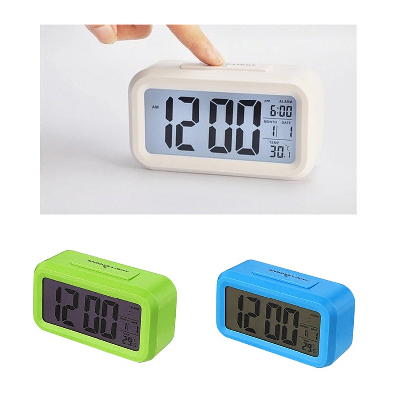 ساعة رقمية إلكترونية ذكية توضع بجانب السرير بشاشة كبيرة وإضاءة ليلية للأطفال unisex - Image 5