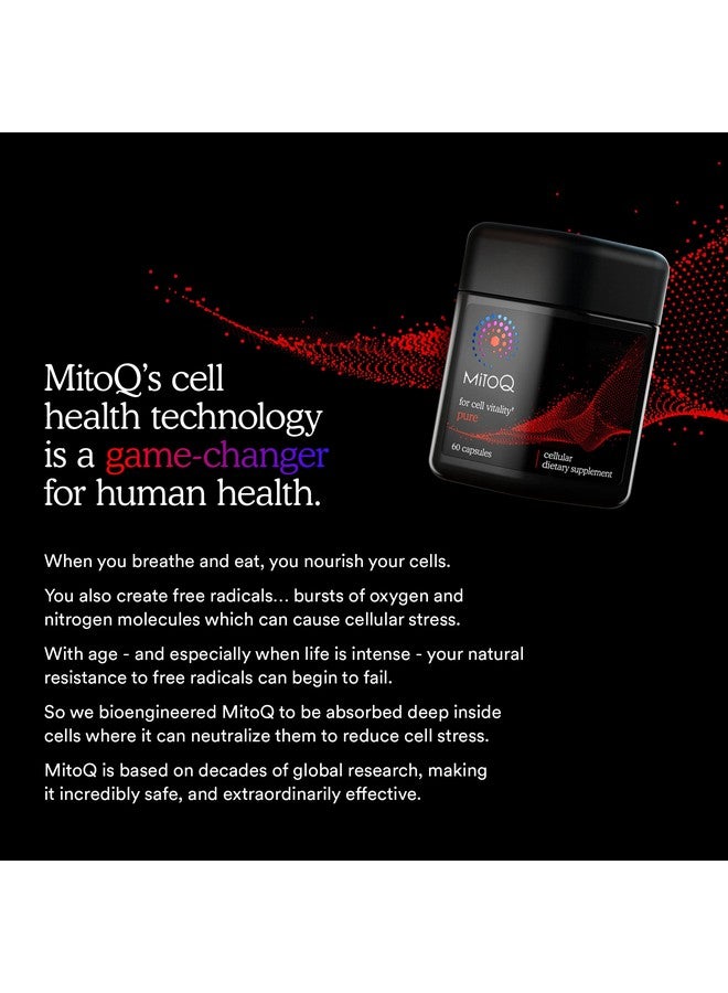 MitoQ Advanced Coq10 Ubiquinol Supplement Antioxidant Support For Mitochondria Organ Health Healthy Aging And Cellular Energy (60 Veggie Capsules) - Image 3