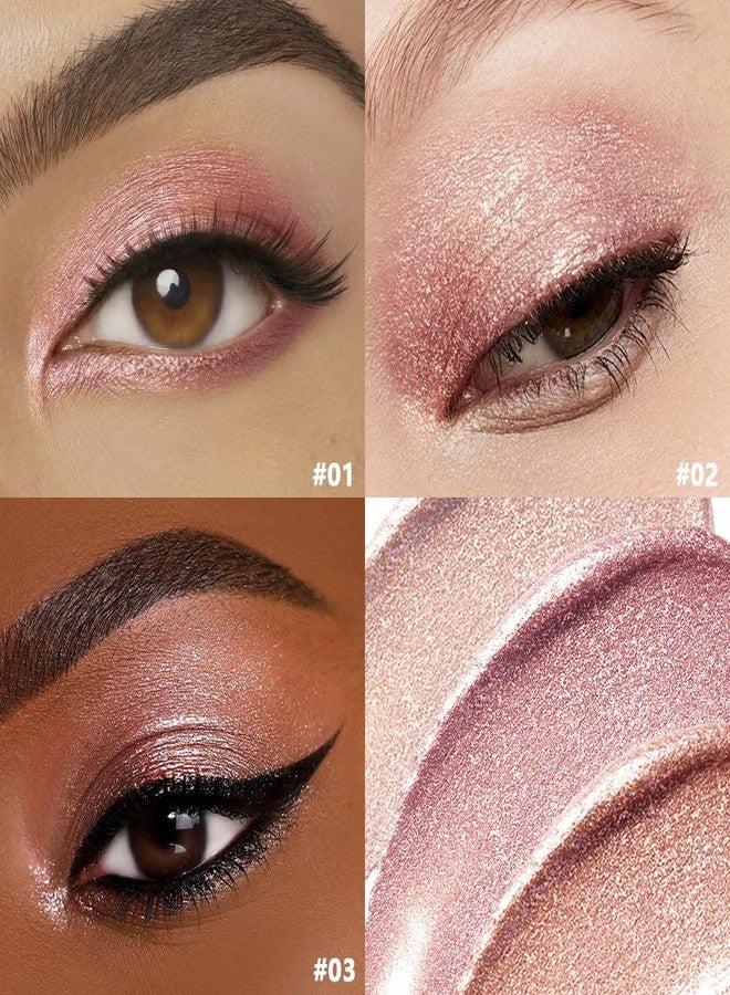 SUAKE Liquid Eyeshadow Single Shade, Matte & Shimmer Glitter Liquid Eye Makeup, Long Lasting Waterproof Smudge Proof High Pigment Quick Drying Eyeshadow for Daily Party Cosmetic Looks1#+2#+3# - Image 5