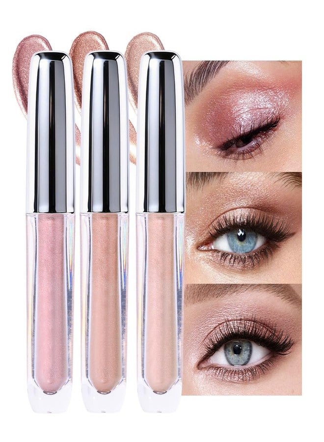 SUAKE Liquid Eyeshadow Single Shade, Matte & Shimmer Glitter Liquid Eye Makeup, Long Lasting Waterproof Smudge Proof High Pigment Quick Drying Eyeshadow for Daily Party Cosmetic Looks1#+2#+3# - Image 1