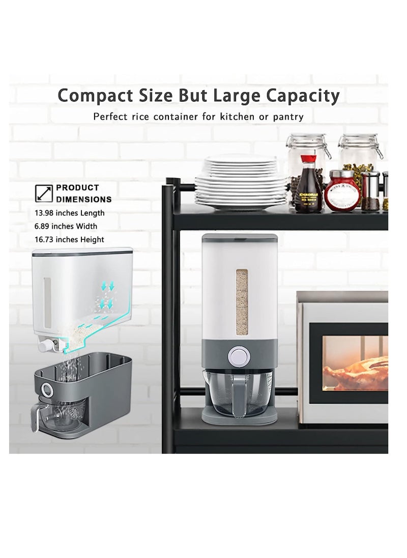 Generic 25 Lbs Rice Dispenser, Large 25 Pounds Cereal Dry Food Storage Container with Measuring Cup, Airtight,Moisture Proof,Upgraded Household Cereal Dispenser Bucket for Rice, Grain, Soybean Corn & Oatmeal  - Image 5